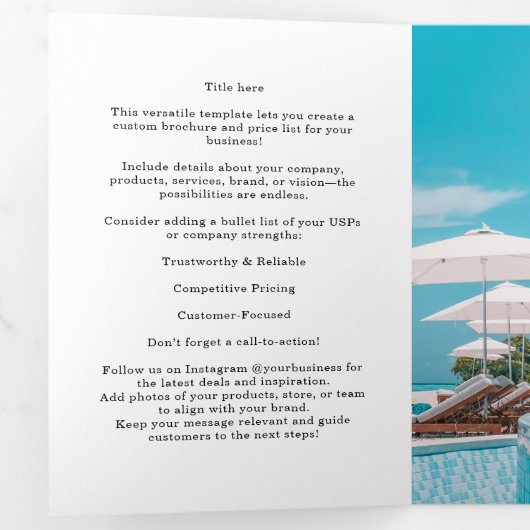 Modern Business Logo | Simple Trifold Design (Inside First)