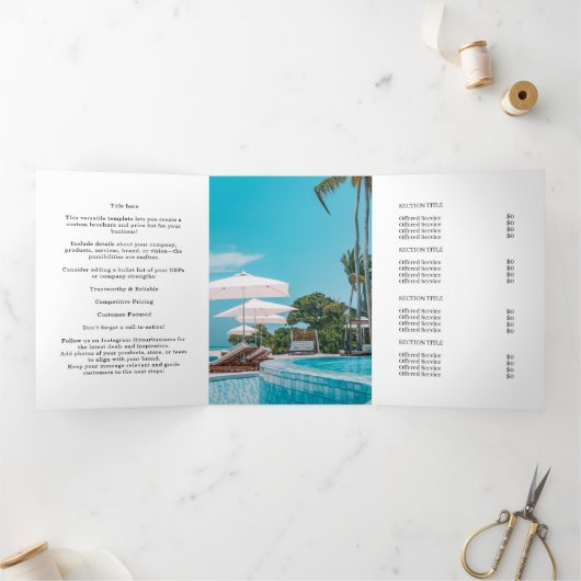 Modern Business Logo | Simple Trifold Design (Inside)