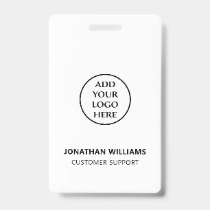 Modern Business Logo Staff Name Job Title Vertical Badge