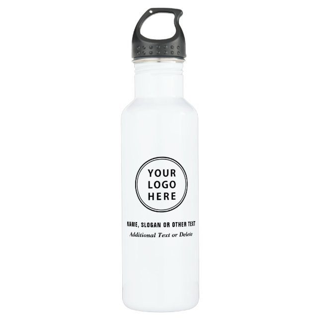 Modern Business Logo Stainless Steel Water Bottle (Front)