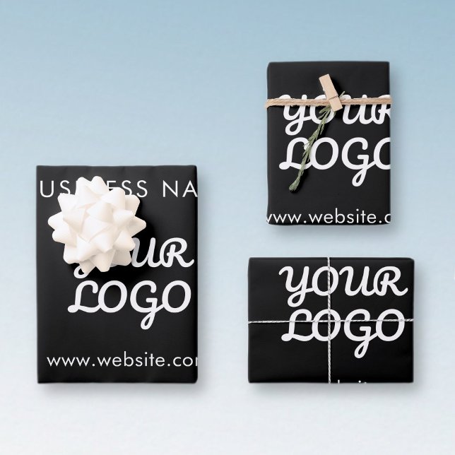 Modern Business Logo & Text | Editable Color Wrapping Paper Sheets (Creator Uploaded)