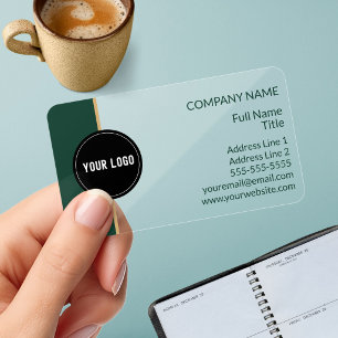Modern Business Logo Transparent Clear Business Cards