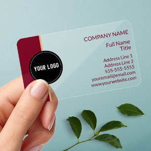 Modern Business Logo Transparent Clear Business Cards