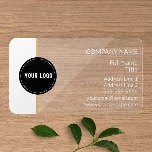 Modern Business Logo Transparent Clear Business Cards