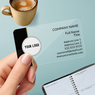Modern Business Logo Transparent Clear Business Cards