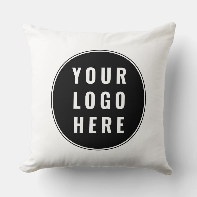 Modern Business Logo Website Custom Promotional Throw Pillow (Front)