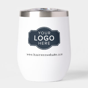 Modern Business Logo Website Custom Thermal Wine Tumbler