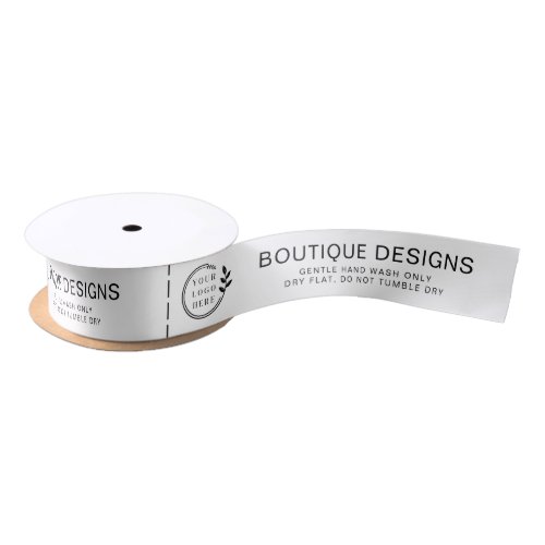 Modern Business Logo Website Garment Tags Satin Ribbon