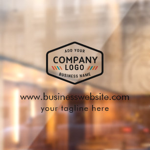 Modern Business Logo Website Tagline Custom Window Cling