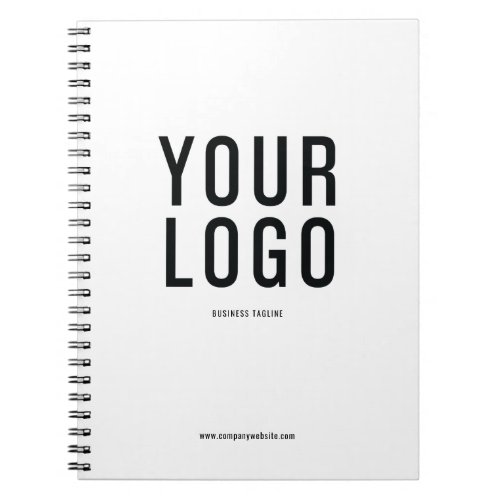 Modern Business Logo White Promotional Notebook