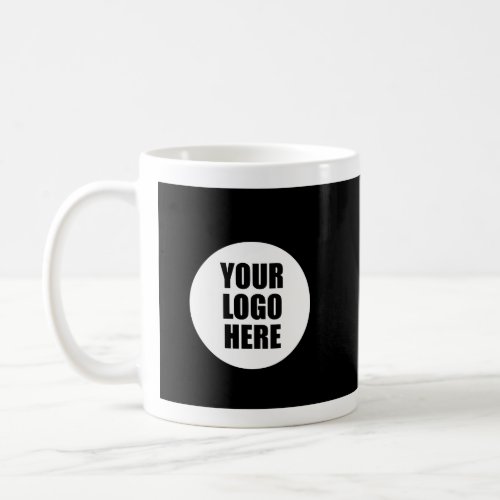 Modern Business Mug with Company Logo _ White