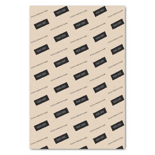 Modern Business Name Logo Packaging Beige     Tissue Paper