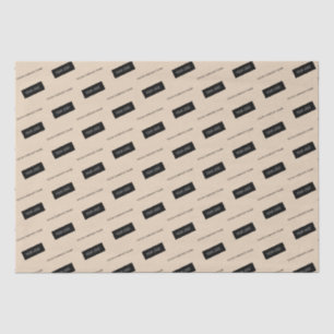 Modern Business Name Logo Packaging Beige     Tissue Paper