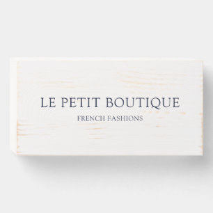 Modern Business Name Minimalistic Professional Wooden Box Sign