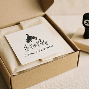 Modern Business Name Script Handwritten Logo Rubber Stamp