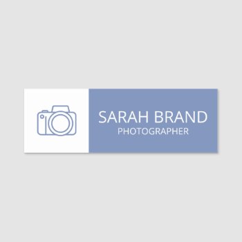Modern Business Name Tag With Logo by J32Teez at Zazzle