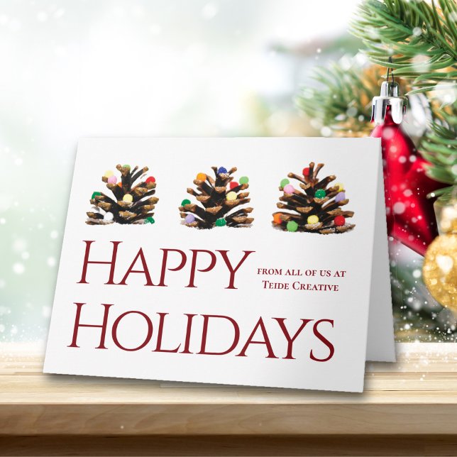 Modern business nature folded christmas card (Creator Uploaded)