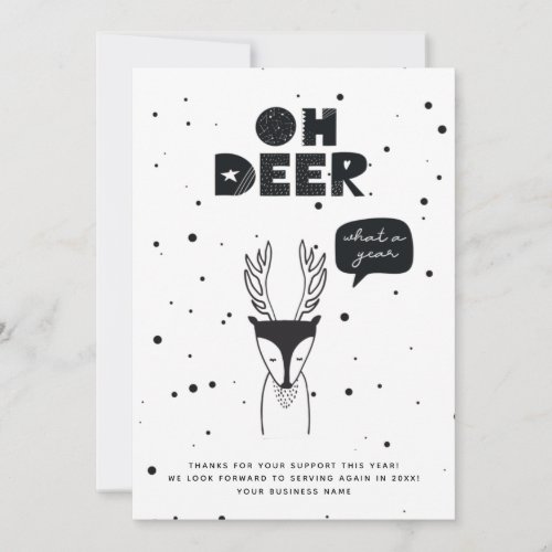 Modern BUSINESS New Years Fun Trendy Scandinavian Holiday Card