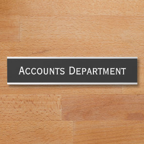 Modern Business Office Department Teacher Name Door Sign