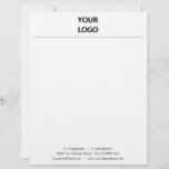 Modern Business Office Letterhead with Logo<br><div class="desc">Simple Personalized Business Office Letterhead with Logo - Add Your Logo - Imane / Address / Contact Information / or other info / text - Resize and move or remove and add elements / text with customization tool. Choose your colors / font / size ! Good Luck - Be Happy...</div>
