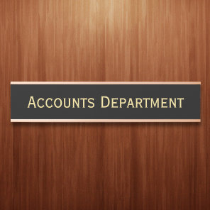 Modern Business Office School Department Name Door Sign