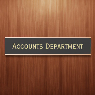 Modern Business Office School Department Name Door Sign