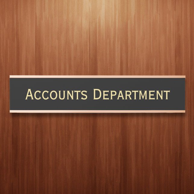 Modern Business Office School Department Name Door Sign (Modern Business Office School Department Name Door Sign)