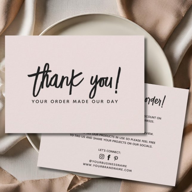 Modern business order thank you card (Creator Uploaded)