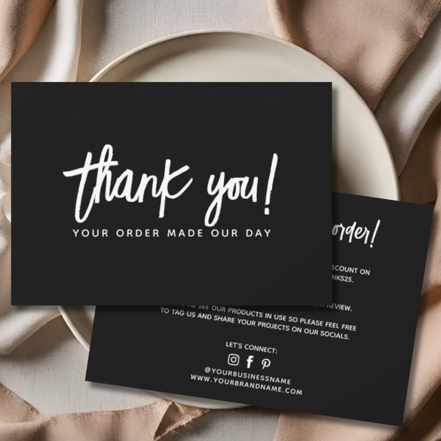 Modern business order thank you card (Creator Uploaded)