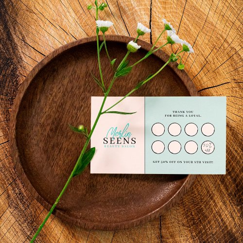Modern Business Pastel Color Discount Loyalty Card