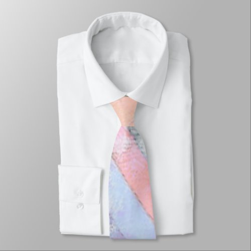 Modern Business Pattern Abstrac Blue Pink Neck Tie
