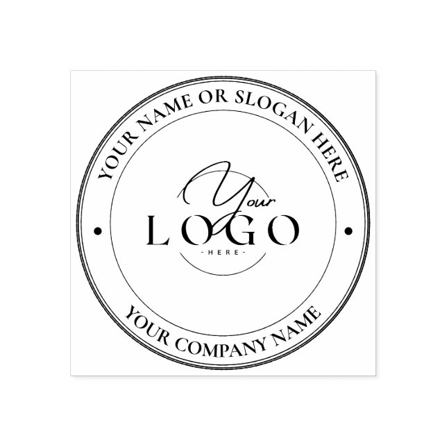 MODERN BUSINESS Personalized Business Logo Address Rubber Stamp (Imprint)