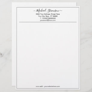 Modern Business Personalized Letterhead Example
