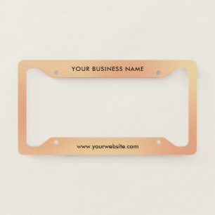 Modern Business Professional Company License Plate Frame