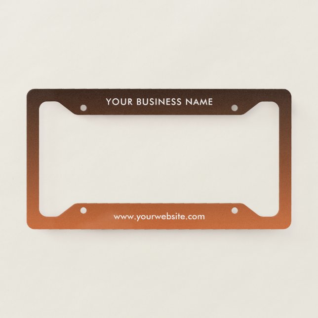 Modern Business Professional Company  License Plate Frame (Front)