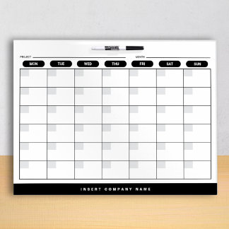 Modern Business Project Calendar Dry Erase Board