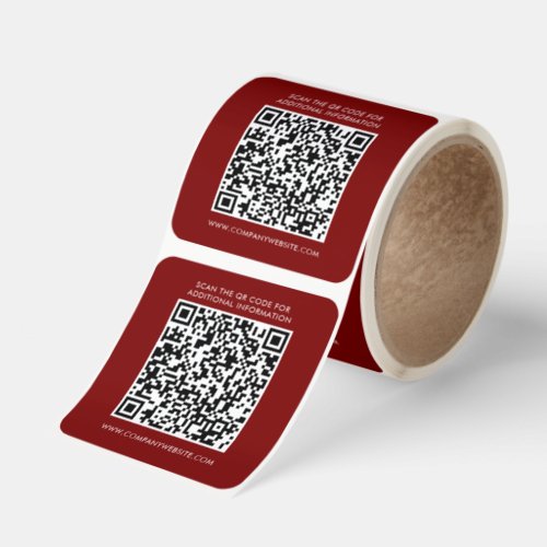 Modern Business QR Code Marketing Square Sticker