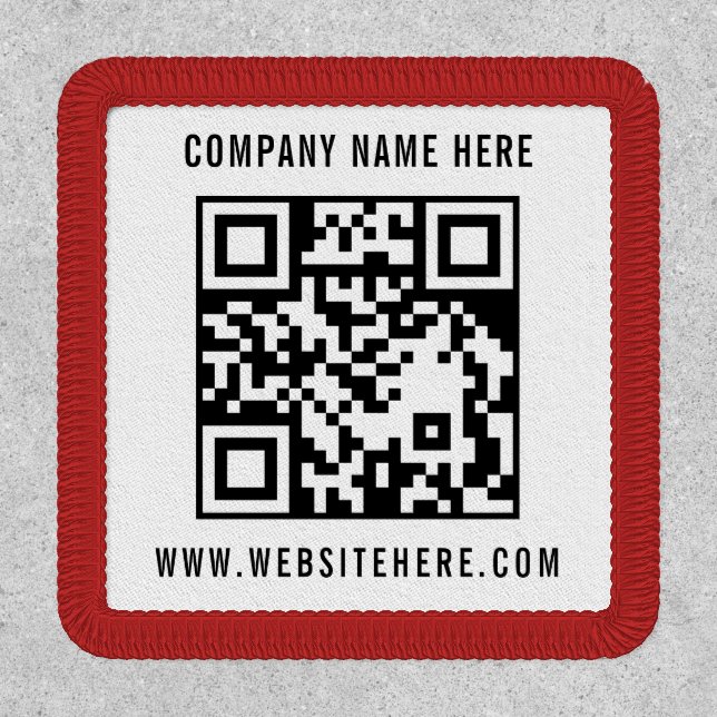 Modern Business QR Code Professional Branding Patch (Front)