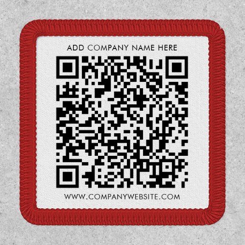 Modern Business QR Code Professional Promotional Patch
