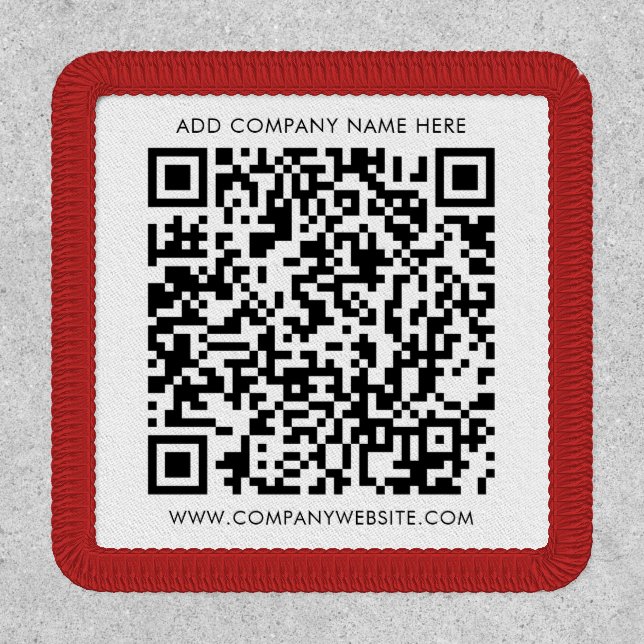 Modern Business QR Code Professional Promotional Patch (Front)