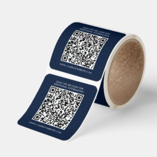 Modern Business QR Code Promotional Marketing Square Sticker