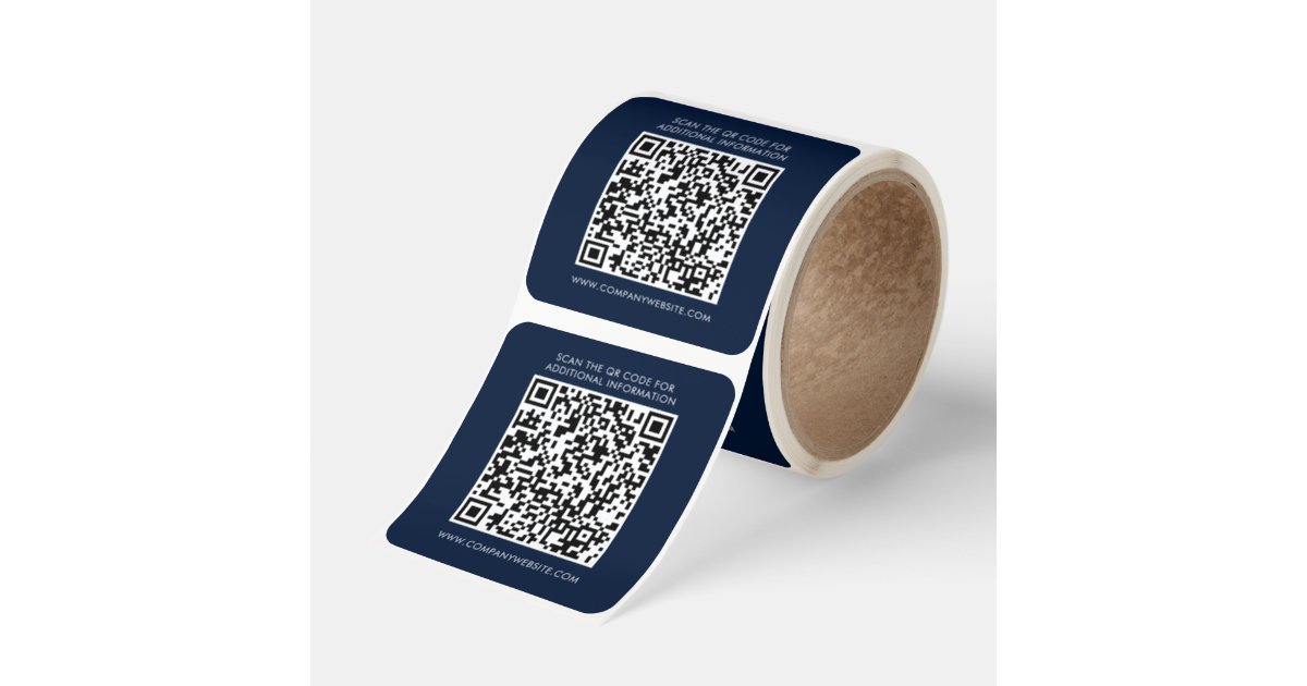 Square Qr Code Sticker Modern Business QR Code Promotional Marketing Square Sticker | Zazzle
