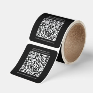 Modern Business QR Code Promotional Marketing Square Sticker