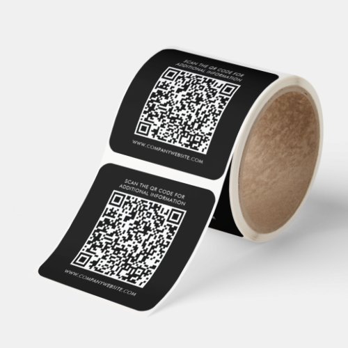 Modern Business QR Code Promotional Marketing Square Sticker