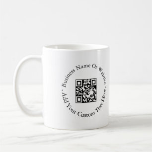 Modern Business QR Code Website Branding Design Coffee Mug