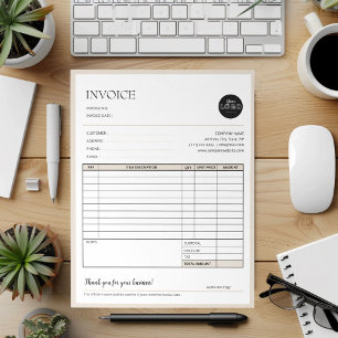 Modern Business Quotation Invoice Sales Receipt Notepad