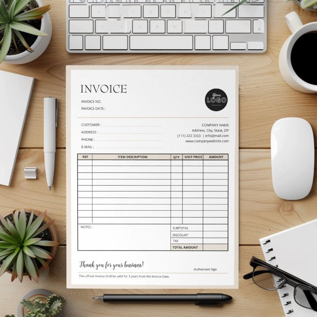 Modern Business Quotation Invoice Sales Receipt Notepad (Modern Business Quotation Invoice Sales Receipt Notepad desk top mock up)