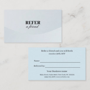 Modern Business Refer a Friend Professional Referral Card