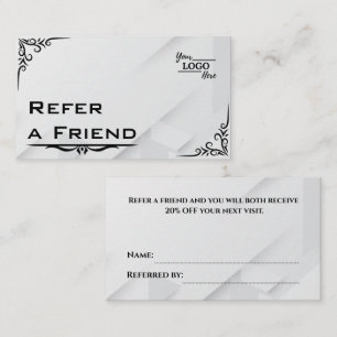 Modern Business Refer a Friend Professional Referral Card