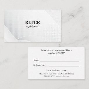 Modern Business Refer a Friend Professional Referral Card